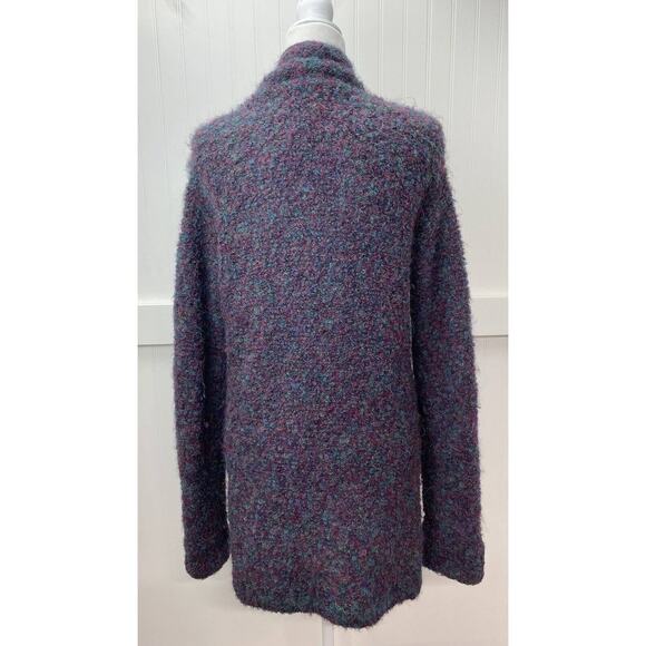 Tey-Art Alpaca Wool Blend Cardigan Sz Medium Hand-Made Sweater Peru Fuzzy Soft - Picture 3 of 11